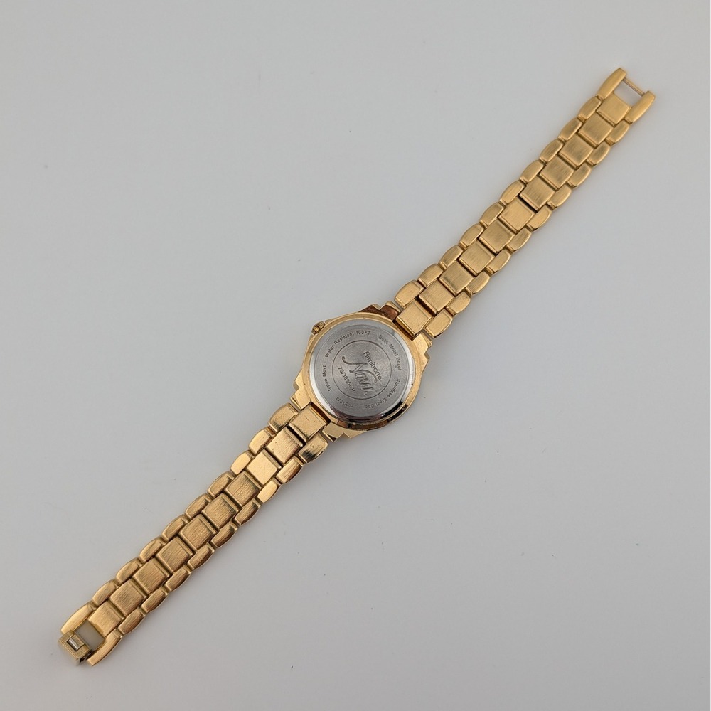 Armitron Now Gold Tone Black Enamel Crystal Accent Womens Watch - Picture 10 of 10